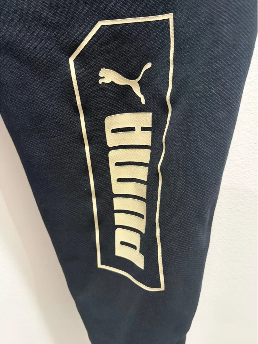 PUMA Men's Fleece Jogger Sweatpants Black Size XL Drawstring Waist